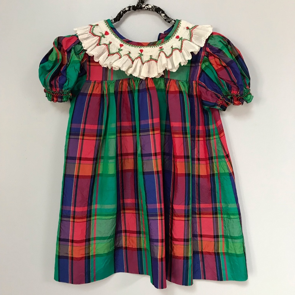 Gorgeous toddler plaid fancy dress